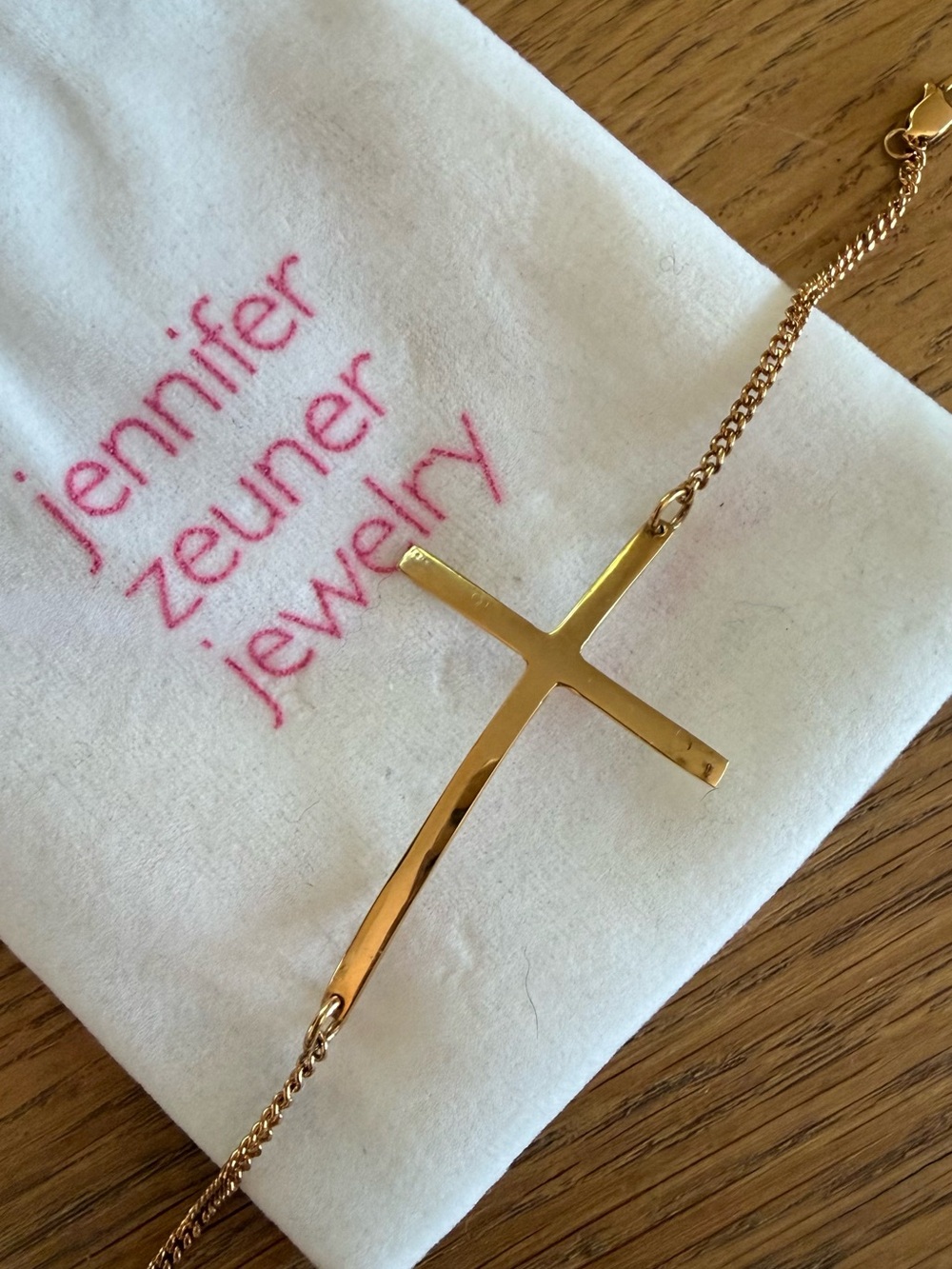 Jennifer Zeuner Gold Cross Link Bracelet